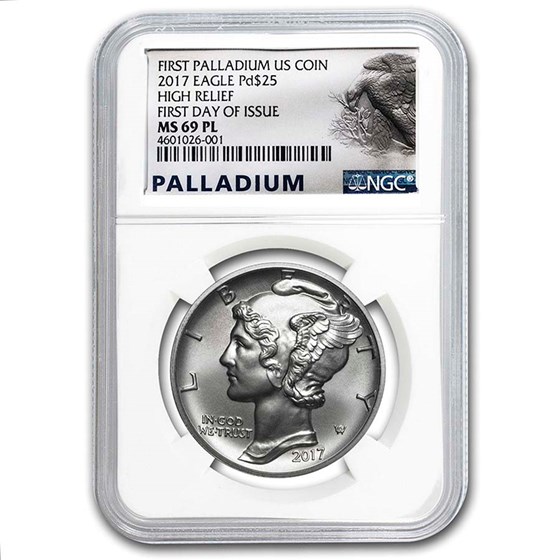 2017 Palladium Eagle MS-69 PL NGC (FDI, Prooflike) 2017 Palladium Eagle MS-69 PL NGC (FDI, Prooflike)